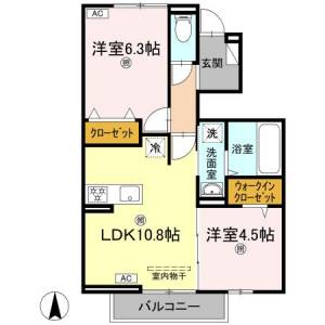 トリシア別府 1階 の間取り画像