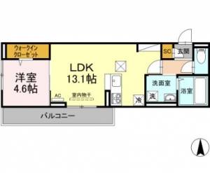 ラポルテボヌール 1階 の間取り画像