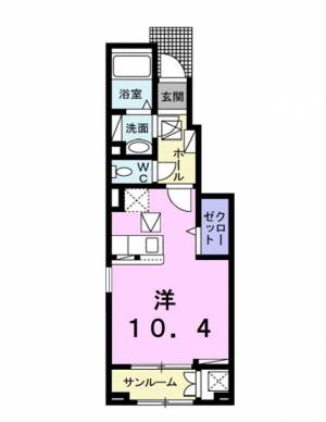 ホワイトハーツ 1階 の間取り画像