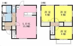 ラフィネタウン西垣生 1階 の間取り画像