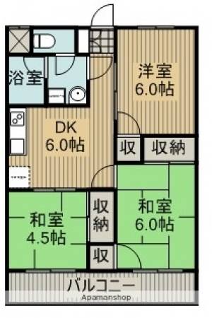 第5サンテラス吉田 403の間取り画像