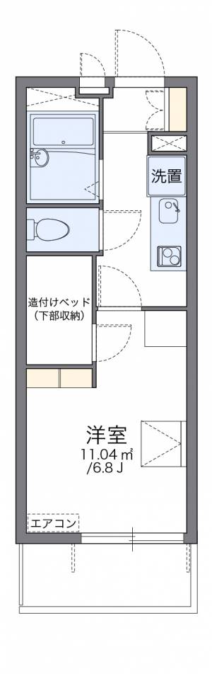 レオパレス和泉南 201の間取り画像