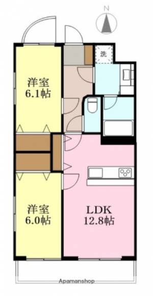 クレールマノワール 303の間取り画像