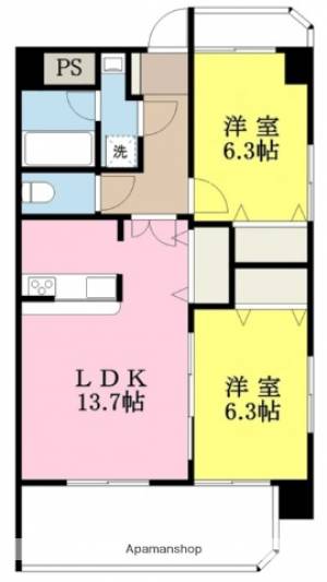 ブライムマンションはなみずき 301の間取り画像