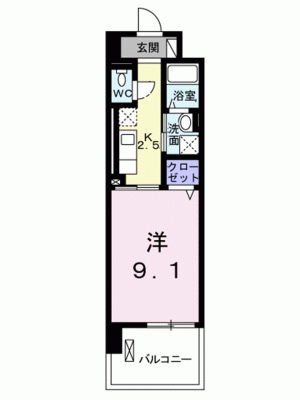 ヴィヴァーチェ東石井 505の間取り画像