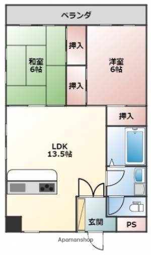 マンション輝宣 201の間取り画像