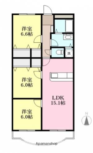 オーベルストヴォーネン 202の間取り画像