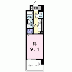 サン住吉II 206の間取り画像