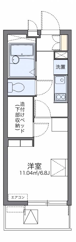 レオパレス雄新ひまわり 306の間取り画像