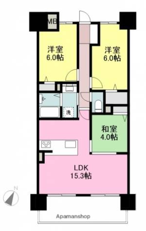 アルファステイツ市駅西 604の間取り画像