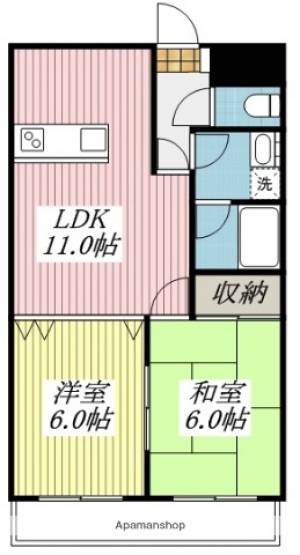 メモリー竹原 303の間取り画像