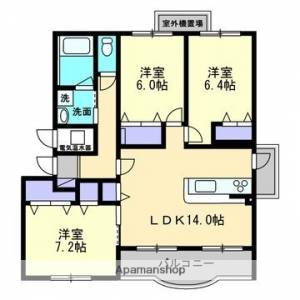 ブライムソレイユＡ棟 A202の間取り画像