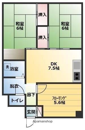 マンション　マツシゲ 302の間取り画像