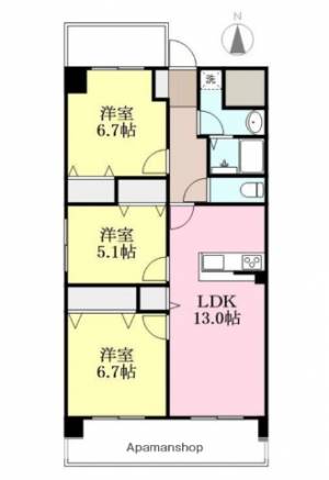 ボンヌジュルネ 202の間取り画像