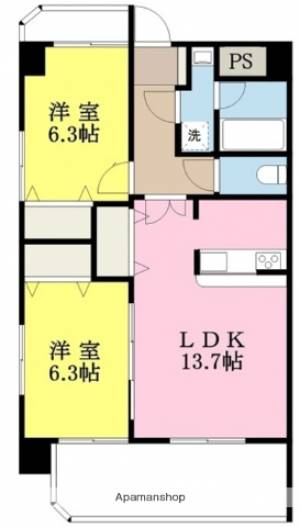 ブライムマンションはなみずき 402の間取り画像