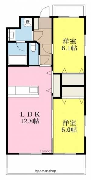 クレールマノワール 201の間取り画像