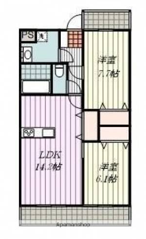 ライフ市坪 303の間取り画像