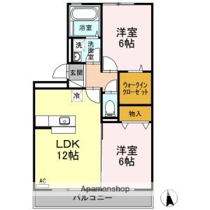 ジュネス針田　Ａ棟 A203の間取り画像