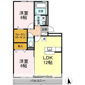 ジュネス針田　Ａ棟 A305の間取り画像