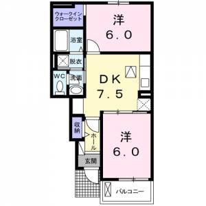 クレモン　ティーヌ　Ｂ 103の間取り画像