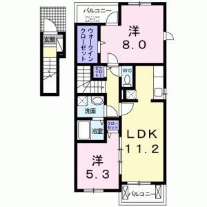 モンテ　グリシーヌII 201の間取り画像