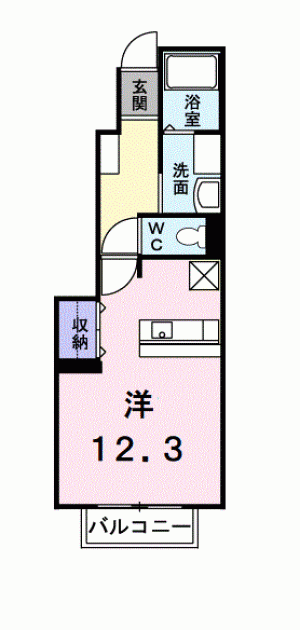 クレメント・エヌ　Ａ 101の間取り画像