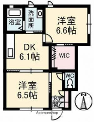 シャーメゾン高岡 102の間取り画像