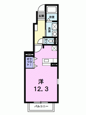 ボヌール・Ｋ　Ｂ 101の間取り画像