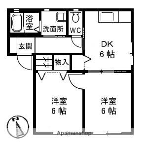 シャーメゾン東垣生　Ａ棟 102の間取り画像