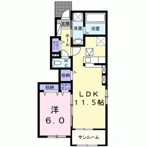 アネックス・アール　Ａ 101の間取り画像