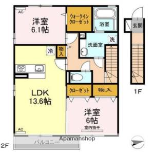 Ａ＆Ｍ朝生田　Ａ棟 A203の間取り画像