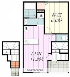 ＢｅｌｌｅＬｅａｄ西石井 202の間取り画像