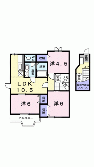 ファミールアトラス　Ａ 203の間取り画像