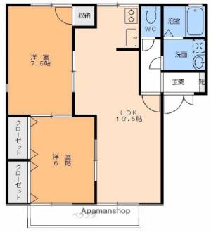 メゾンドールキャメリア　Ａ 101の間取り画像