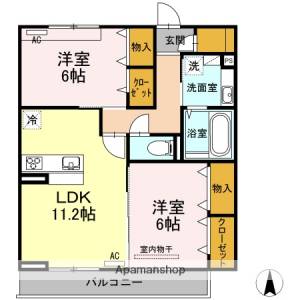 Ｄ－ｒｏｏｍ　ＩＸＩ　369　Ｂ館 B203の間取り画像