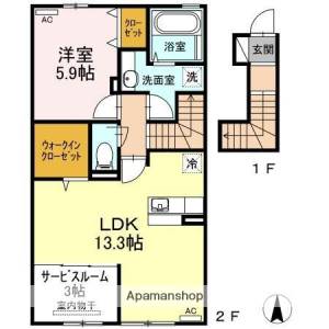 スペリアージュ　Ａ棟 A203の間取り画像