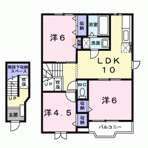 エスポワール針田　Ｂ 203の間取り画像