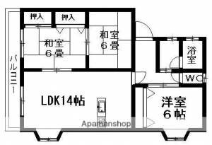 雅ハイツ 202の間取り画像