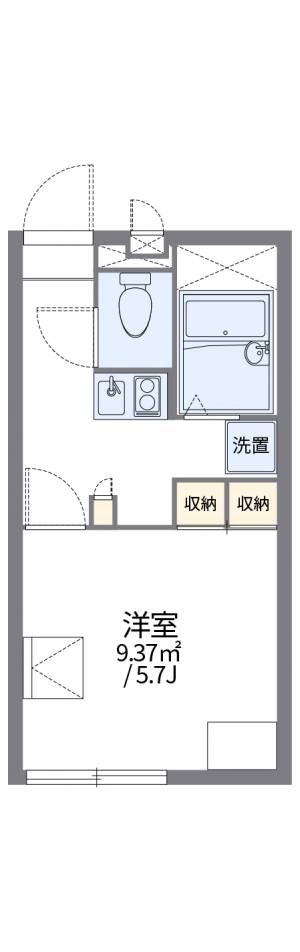 レオパレスＷｉｌｌ　竹原 103の間取り画像