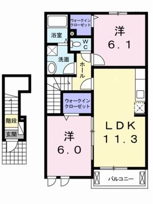 エルヴェ・クレール 202の間取り画像