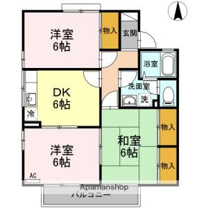 セジュール一色　Ａ棟 A202の間取り画像