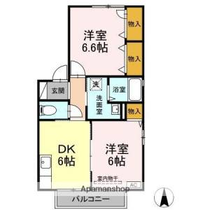 つばき中川　Ａ棟 A202の間取り画像