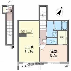 シャーメゾン天山 202の間取り画像