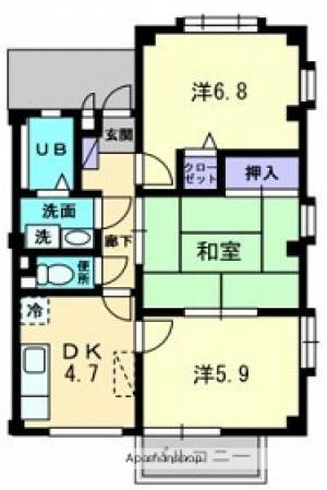 フォブールオオニシ 201の間取り画像