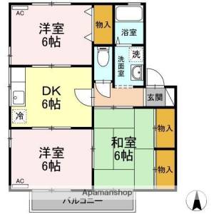 ハイカムール土居田 203の間取り画像