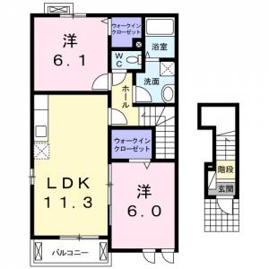 ル　シエル　III 201の間取り画像