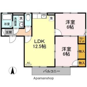 プレジャーII　Ｃ棟 C203の間取り画像