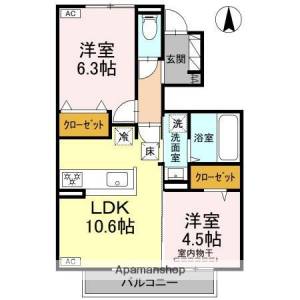 エトワール　Ｃ棟 102の間取り画像