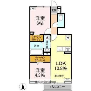 トリシア西石井 102の間取り画像