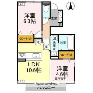 エトワール　Ｃ棟 101の間取り画像